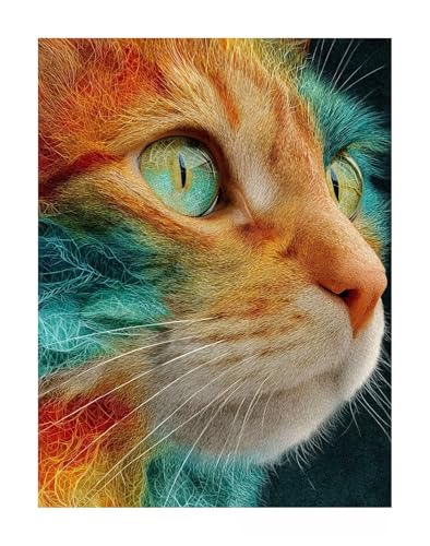 Tier 5D Diamond Painting Erwachsene Groß 50 x 70 cm - Katze Full Drill Diamant Painting Bilder, DIY Mosaic Bastelset für Kinder, Diamant Kunst Malerei Stickerei für Home Wand Decor KSWF93 Tier 5D Diamond Painting Erwachsene Groß 50 x 70 cm - Katze Full Drill Diamant Painting Bilder, DIY Mosaic Bastelset für Kinder, Diamant Kunst Malerei Stickerei für Home Wand Decor KSWF93 von KANGSONGWENJIAJU