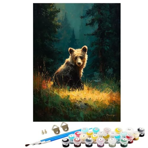 Tier Malen Nach Zahlen Erwachsene, Malen Nach Zahlen Abstrakt 60 x 80 cm DIY Set Erwachsene Mit 3 Pinseln und Acrylfarbe, Paint by Numbers für Deko Wohnzimmer, Geschenke für Frauen KSWWK213 von KANGSONGWENJIAJU