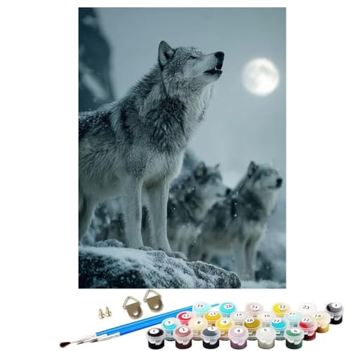 Tier Malen Nach Zahlen Erwachsene Mit Rahmen, Malen Nach Zahlen Wolf 80x110 cm DIY Set Erwachsene Mit 3 Pinseln und Acrylfarbe, Paint by Numbers für Deko Wohnzimmer, Geschenke für Frauen KSWDK186 Tier Malen Nach Zahlen Erwachsene Mit Rahmen, Malen Nach Zahlen Wolf 80x110 cm DIY Set Erwachsene Mit 3 Pinseln und Acrylfarbe, Paint by Numbers für Deko Wohnzimmer, Geschenke für Frauen KSWDK186 von KANGSONGWENJIAJU