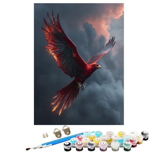 Vogel Malen Nach Zahlen Erwachsene, Malen Nach Zahlen Tier 30x40cm DIY Set Erwachsene Mit 3 Pinseln und Acrylfarbe, Paint by Numbers für Deko Wohnzimmer, Geschenke für Frauen KSWWK173 von KANGSONGWENJIAJU