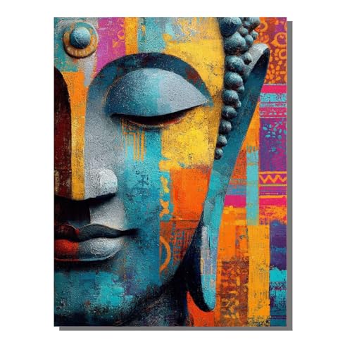 Zen Malen Nach Zahlen Erwachsene, Abstrakt Paint by Numbers Adult Anfänger Kreativ Set für, Heimwerk Malen Nach Zahlen Kinder, Pinsel und Acrylfarbe Als für Deko Wohnzimmer 100x135cm KSWWK255 von KANGSONGWENJIAJU