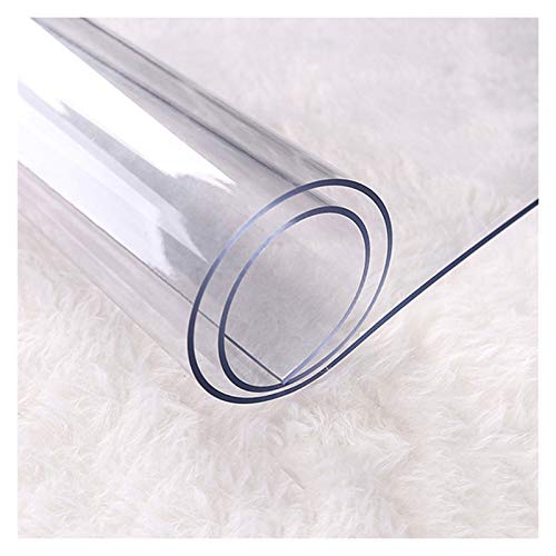 KANMR Tischbedeckung Geschmacklos Wasserdicht Couchtischmatte Weiches Glas Runde Tischdecke Regelmäßiges Rechteck Bürostuhl Unterlage, Mehrere Größen (50x100cm) von KANMR