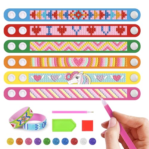 KAOTPO Diamond Painting Kinder Basteln Geschenke, Geschenk Mädchen 6-8-10-11 Jahre Geschenkideen, 6 Stück Diamond Painting Kinder Armbänder, Diamant Painting Armbänder Selber Machen Set KAOTPO Diamond Painting Kinder Basteln Geschenke, Geschenk Mädchen 6-8-10-11 Jahre Geschenkideen, 6 Stück Diamond Painting Kinder Armbänder, Diamant Painting Armbänder Selber Machen Set von KAOTPO