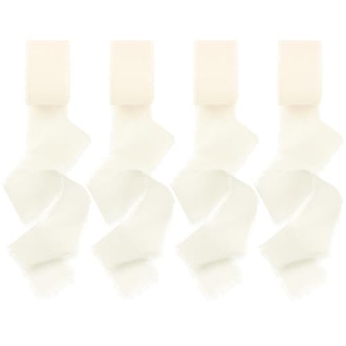 KAOTPO Schleifenband Bordeaux, 4 Rollen Geschenkband, 4CM*5M Chiffonband Beige Creme Stoffband für Hochzeitssträuße, Geschenkverpackungen, Tischdekorationen KAOTPO Schleifenband Bordeaux, 4 Rollen Geschenkband, 4CM*5M Chiffonband Beige Creme Stoffband für Hochzeitssträuße, Geschenkverpackungen, Tischdekorationen von KAOTPO