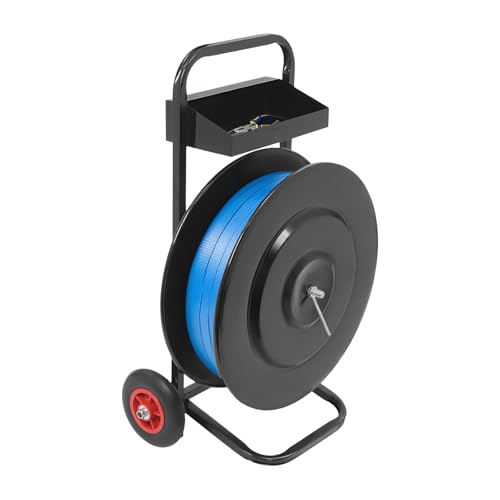 Robuster mobiler Banddispenser für PET/PP/Fasergurte – Tragbar mit 2 Rädern, 80 kg Belastbarkeit, ideal für Lager, Werkstatt und Outdoor als Kabeltrommel ohne Kabel oder Schlauchwagen ﻿ von KAPIPALA