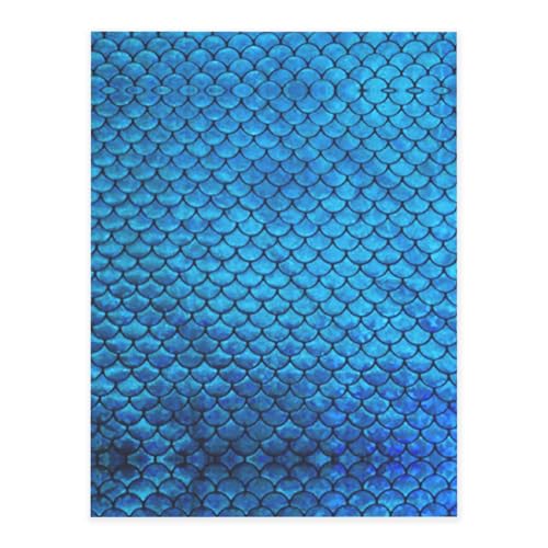 Blaue Fischschuppen-Druck-Kristall-Aufkleber zum Basteln, niedliche Aufkleber, Bastelbedarf für Damen und Herren, für Laptop, Skateboard von KAPPTYY