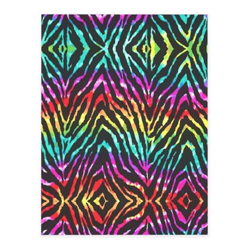 Bunte Regenbogen-Zebra-Druck-Kristall-Aufkleber zum Basteln, niedliche Aufkleber, Bastelbedarf für Damen und Herren, für Laptop, Skateboard von KAPPTYY