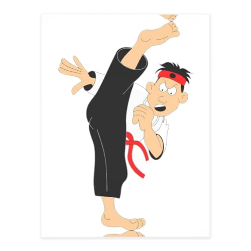 Cartoon-Karate-Druck-Kristall-Aufkleber zum Basteln, niedliche Aufkleber, Bastelbedarf für Damen und Herren, für Laptop, Skateboard von KAPPTYY