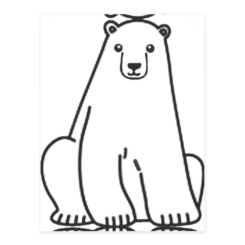 Eisbär-Druck-Kristall-Aufkleber zum Basteln, niedliche Aufkleber, Bastelbedarf für Damen und Herren, für Laptop, Skateboard von KAPPTYY