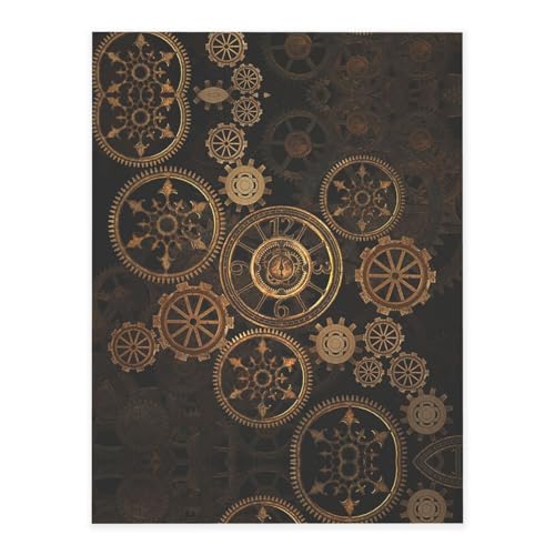 Gears Clock Bronze Century Printing Crystal Stickers for Crafts,Cute Stickers,Craft Supplies for Women Men for Laptop,Skateboard von KAPPTYY
