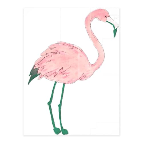 Handbemalter Flamingo-Vogel-Druck, Kristall-Aufkleber zum Basteln, niedliche Aufkleber, Bastelbedarf für Damen und Herren, für Laptop, Skateboard von KAPPTYY