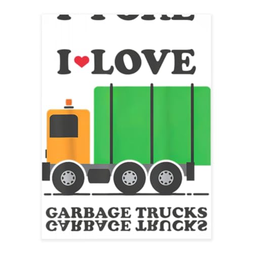 "I Love Garbage Trucks", Kristall-Aufkleber zum Basteln, niedliche Aufkleber, Bastelbedarf für Damen und Herren, für Laptop, Skateboard von KAPPTYY