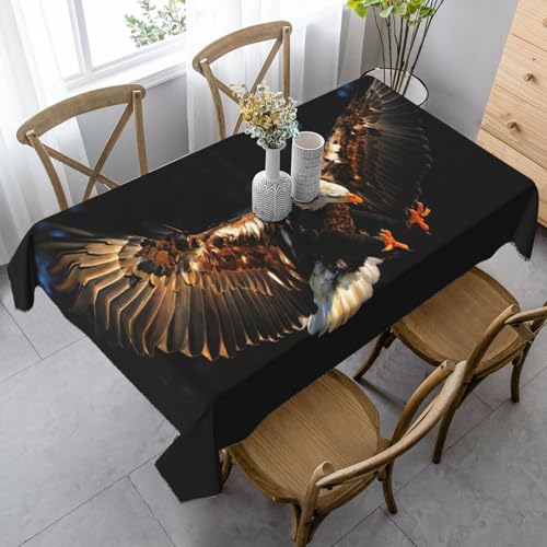 KAPPTYY Elegante Party-Tischdecke mit 3D-Motiv Weißkopfseeadler mit weichem, dickem Stoff für Bankett-Feiern KAPPTYY Elegante Party-Tischdecke mit 3D-Motiv Weißkopfseeadler mit weichem, dickem Stoff für Bankett-Feiern von KAPPTYY