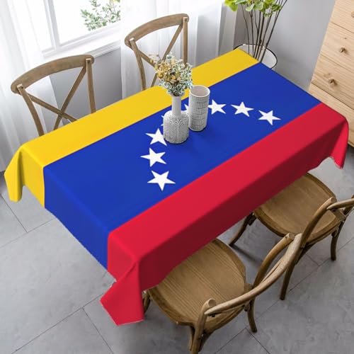 KAPPTYY Elegante Party-Tischdecke mit Flagge von Venezuela, mit weichem, dickem Stoff für Bankett-Feiern KAPPTYY Elegante Party-Tischdecke mit Flagge von Venezuela, mit weichem, dickem Stoff für Bankett-Feiern von KAPPTYY