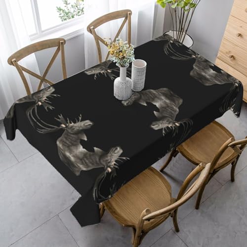 KAPPTYY Elegante Party-Tischdecke mit Hirschdruck, mit weichem, dickem Stoff für Bankett-Feiern KAPPTYY Elegante Party-Tischdecke mit Hirschdruck, mit weichem, dickem Stoff für Bankett-Feiern von KAPPTYY