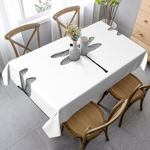 KAPPTYY Elegante Party-Tischdecke mit Libellen-Motiv, mit weichem, dickem Stoff für Bankett-Feiern KAPPTYY Elegante Party-Tischdecke mit Libellen-Motiv, mit weichem, dickem Stoff für Bankett-Feiern von KAPPTYY