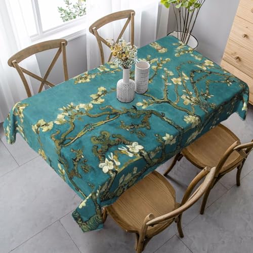 KAPPTYY Elegante Party-Tischdecke mit Mandelblüten-Druck, mit weichem, dickem Stoff für Bankett-Feiern KAPPTYY Elegante Party-Tischdecke mit Mandelblüten-Druck, mit weichem, dickem Stoff für Bankett-Feiern von KAPPTYY