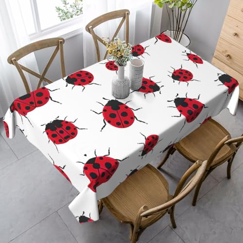 KAPPTYY Elegante Party-Tischdecke mit Marienkäfer-Druck, mit weichem, dickem Stoff für Bankett-Feiern von KAPPTYY