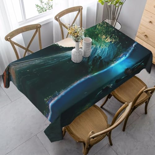 KAPPTYY Elegante Party-Tischdecke mit Palmen und Meeresschildkröten, tauchen, Unterwasserdruck, mit weichem, dickem Stoff, für Bankett-Feiern KAPPTYY Elegante Party-Tischdecke mit Palmen und Meeresschildkröten, tauchen, Unterwasserdruck, mit weichem, dickem Stoff, für Bankett-Feiern von KAPPTYY