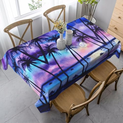 KAPPTYY Elegante Party-Tischdecke mit Palmenmuster, weicher dicker Stoff für Bankett-Feiern KAPPTYY Elegante Party-Tischdecke mit Palmenmuster, weicher dicker Stoff für Bankett-Feiern von KAPPTYY