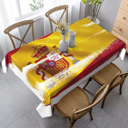 KAPPTYY Elegante Party-Tischdecke mit Spanien-Flaggen-Druck, mit weichem, dickem Stoff für Bankett-Feiern KAPPTYY Elegante Party-Tischdecke mit Spanien-Flaggen-Druck, mit weichem, dickem Stoff für Bankett-Feiern von KAPPTYY