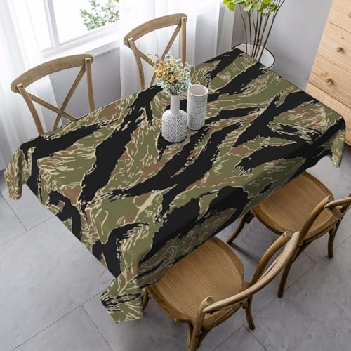 KAPPTYY Elegante Party-Tischdecke mit Tigerstreifen, Camouflage-Druck, mit weichem, dickem Stoff für Bankett-Feiern KAPPTYY Elegante Party-Tischdecke mit Tigerstreifen, Camouflage-Druck, mit weichem, dickem Stoff für Bankett-Feiern von KAPPTYY