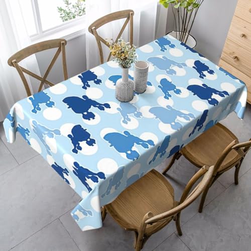 KAPPTYY Elegante Party-Tischdecke mit blauem Pudel und weichem dickem Stoff für Bankett-Feiern KAPPTYY Elegante Party-Tischdecke mit blauem Pudel und weichem dickem Stoff für Bankett-Feiern von KAPPTYY