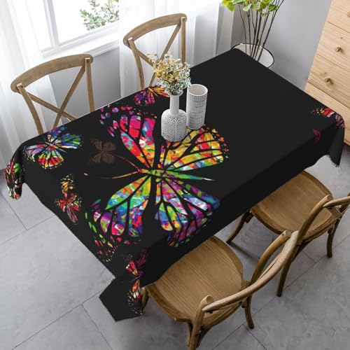 KAPPTYY Elegante Party-Tischdecke mit hübschem Schmetterlings-Druck, mit weichem, dickem Stoff für Bankett-Feiern KAPPTYY Elegante Party-Tischdecke mit hübschem Schmetterlings-Druck, mit weichem, dickem Stoff für Bankett-Feiern von KAPPTYY