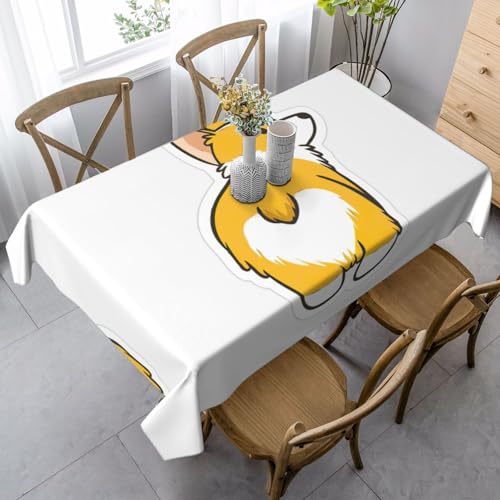 KAPPTYY Elegante Party-Tischdecke mit niedlichem Corgi-Po-Druck, mit weichem, dickem Stoff für Bankett-Feiern KAPPTYY Elegante Party-Tischdecke mit niedlichem Corgi-Po-Druck, mit weichem, dickem Stoff für Bankett-Feiern von KAPPTYY