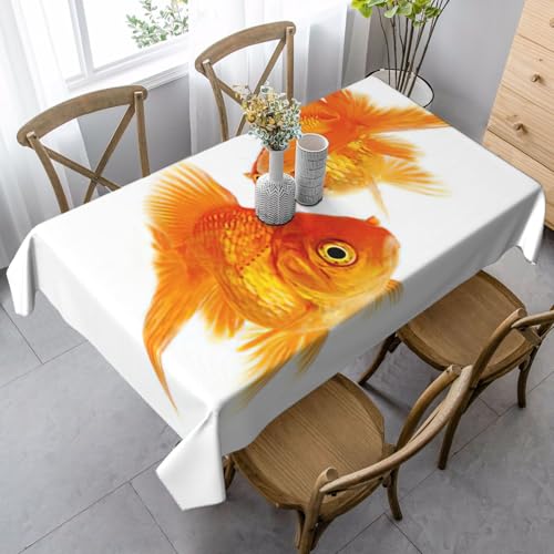 KAPPTYY Elegante Party-Tischdecke mit süßem Goldfisch-Druck, aus weichem, dickem Stoff für Bankett-Feiern KAPPTYY Elegante Party-Tischdecke mit süßem Goldfisch-Druck, aus weichem, dickem Stoff für Bankett-Feiern von KAPPTYY