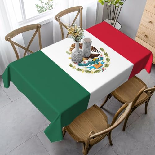 KAPPTYY Elegante Party-Tischdecke mit weichem dickem Stoff für Bankett-Feier, Motiv: Flagge von Mexiko KAPPTYY Elegante Party-Tischdecke mit weichem dickem Stoff für Bankett-Feier, Motiv: Flagge von Mexiko von KAPPTYY