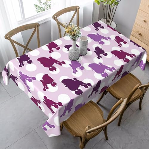 KAPPTYY Elegante Party-Tischdecke mit weichem dickem Stoff für Bankett-Feier, Pudel, gepunktet, Violett KAPPTYY Elegante Party-Tischdecke mit weichem dickem Stoff für Bankett-Feier, Pudel, gepunktet, Violett von KAPPTYY