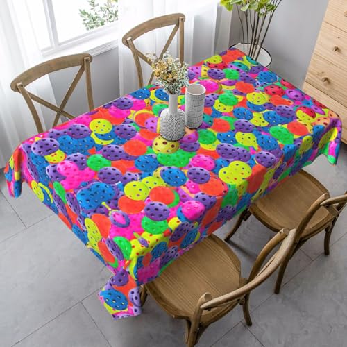 KAPPTYY Pickleball-Kugel-Farbmuster-Druck, elegante Party-Tischdecke mit weichem, dickem Stoff für Bankett-Feiern KAPPTYY Pickleball-Kugel-Farbmuster-Druck, elegante Party-Tischdecke mit weichem, dickem Stoff für Bankett-Feiern von KAPPTYY