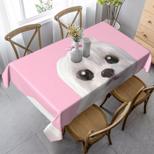 KAPPTYY Schöne Malteser-Hunde-Druck, elegante Party-Tischdecke mit weichem, dickem Stoff für Bankett-Feiern KAPPTYY Schöne Malteser-Hunde-Druck, elegante Party-Tischdecke mit weichem, dickem Stoff für Bankett-Feiern von KAPPTYY