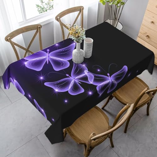 KAPPTYY Schöne lila Schmetterlings-Druck, elegante Party-Tischdecke mit weichem, dickem Stoff für Bankett-Feiern KAPPTYY Schöne lila Schmetterlings-Druck, elegante Party-Tischdecke mit weichem, dickem Stoff für Bankett-Feiern von KAPPTYY