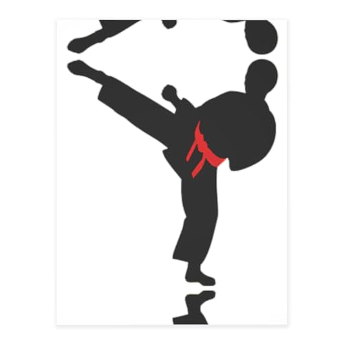 Karate Boy Vektor-Farbdruck, Kristall-Aufkleber zum Basteln, niedliche Aufkleber, Bastelbedarf für Damen und Herren, für Laptop, Skateboard von KAPPTYY