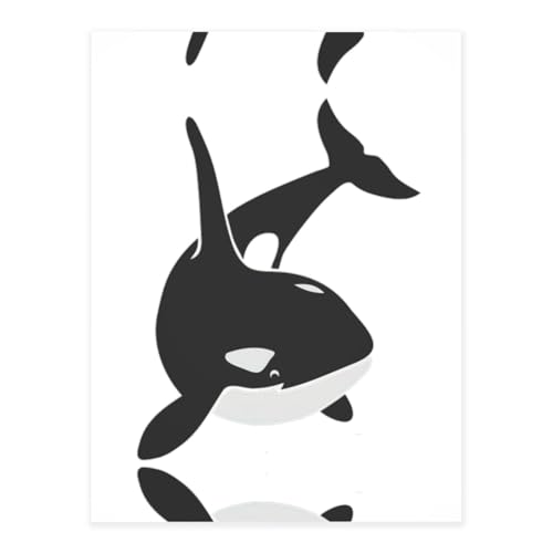 Killerwal, Delfin, Ozean, Kristall-Aufkleber zum Basteln, niedliche Aufkleber, Bastelbedarf für Damen und Herren, für Laptop, Skateboard von KAPPTYY