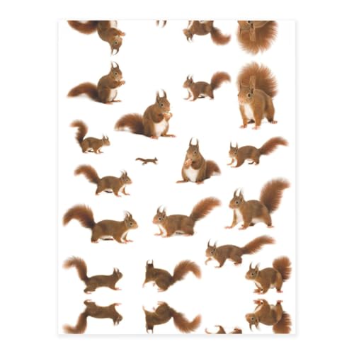 Niedliche Eichhörnchen-Druck-Kristall-Aufkleber zum Basteln, niedliche Aufkleber, Bastelbedarf für Damen und Herren, für Laptop, Skateboard von KAPPTYY