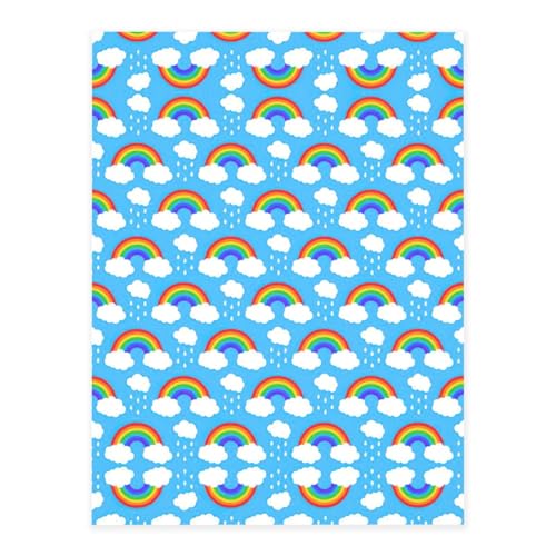 Regenbogen-Wolken-Regentropfen-Druck, Kristall-Aufkleber zum Basteln, niedliche Aufkleber, Bastelbedarf für Damen und Herren, für Laptop, Skateboard von KAPPTYY
