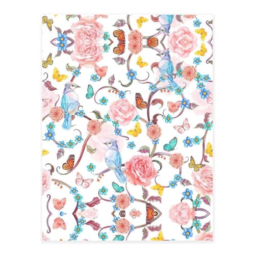 Romantische, ausgefallene Kristallaufkleber mit Blumenvögeln und Schmetterlingen zum Basteln, niedliche Aufkleber, Bastelbedarf für Damen und Herren, für Laptop, Skateboard von KAPPTYY