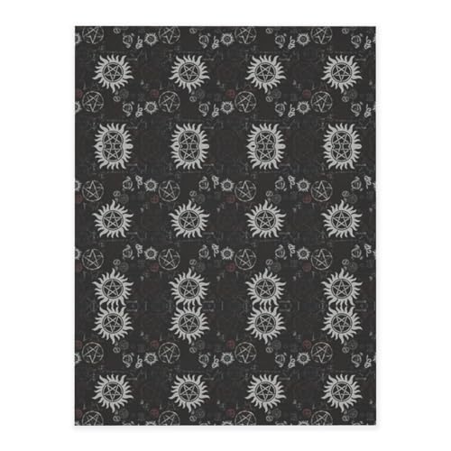 Supernatural Symbole schwarzer Druck, Kristall-Aufkleber zum Basteln, niedliche Aufkleber, Bastelbedarf für Damen und Herren, für Laptop, Skateboard von KAPPTYY
