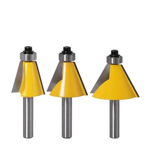1PC/3PC 8MM Schaft Fase Router Bit 15 22,5 30 Grad Fräser for Holz Maschine(3PCS 8mm shank) von KAPQIN