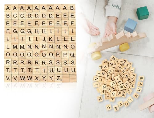 KAPSING 100 Stück Holzbuchstaben Buchstaben, Holz Alphabet Fliesen Buchstaben, Scrabble Buchstaben Holz a bis Z Puzzle, für Kinder Buchstaben zum Spielen, Kindererziehung, Kinderspielzeug KAPSING 100 Stück Holzbuchstaben Buchstaben, Holz Alphabet Fliesen Buchstaben, Scrabble Buchstaben Holz a bis Z Puzzle, für Kinder Buchstaben zum Spielen, Kindererziehung, Kinderspielzeug von KAPSING