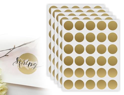 KAPSING 150 Stück Rubbelsticker Etiketten, 25mm Gold Runde Rubbellose Aufkleber, Scratch Sticker, für Hochzeit von KAPSING