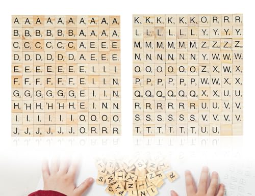 KAPSING 200 Stück Holzbuchstaben Buchstaben, Holz Alphabet Fliesen Buchstaben, Scrabble Buchstaben Holz a bis Z Puzzle, für Kinder Buchstaben zum Spielen, Kindererziehung, Kinderspielzeug KAPSING 200 Stück Holzbuchstaben Buchstaben, Holz Alphabet Fliesen Buchstaben, Scrabble Buchstaben Holz a bis Z Puzzle, für Kinder Buchstaben zum Spielen, Kindererziehung, Kinderspielzeug von KAPSING