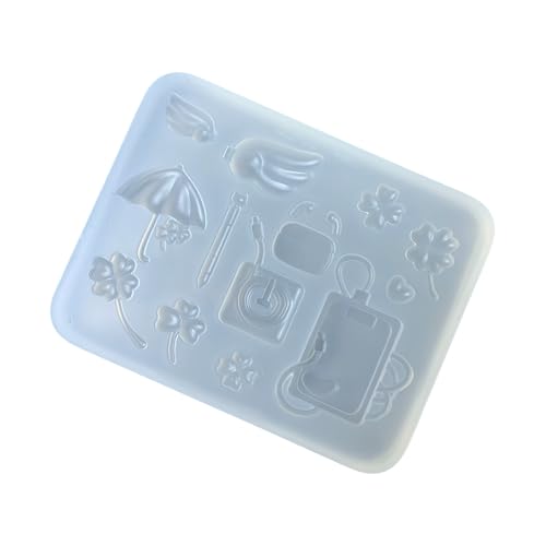 Flexible Silikonformen, Kleeblattform, Zubehör, Epoxidharz, Ornament, Anhänger, Schmuckherstellungswerkzeug von KAQNTUD
