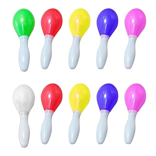 KAQNTUD 10 Stück/Packung leuchtende Sandhammer, Spielzeug, Hand-Maracas, blinkende Lampe, Geburtstagsparty, zufällige Farbe, Maracas KAQNTUD 10 Stück/Packung leuchtende Sandhammer, Spielzeug, Hand-Maracas, blinkende Lampe, Geburtstagsparty, zufällige Farbe, Maracas von KAQNTUD