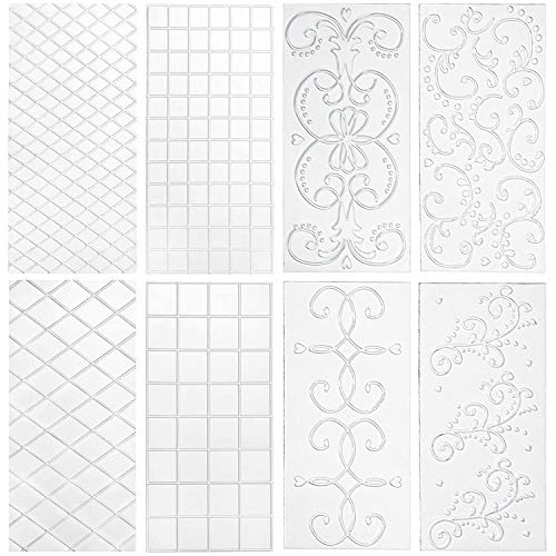 KARAA 8 Pack Prägematte Strukturmatte Fondant Spitze Matte Muster Gitter Blume für Torten 3D Spitze Effekt Fondant Kunchen KARAA 8 Pack Prägematte Strukturmatte Fondant Spitze Matte Muster Gitter Blume für Torten 3D Spitze Effekt Fondant Kunchen von KARAA