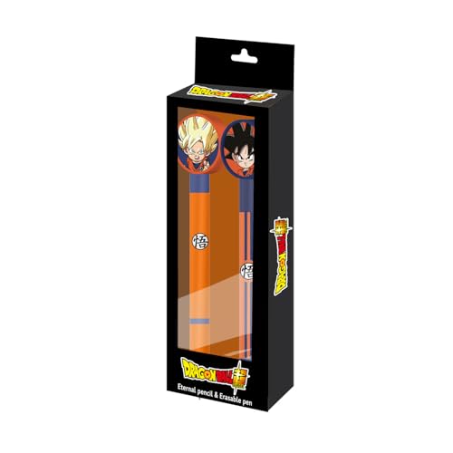 Karactermania Dragon Ball Ultra Instinct-Set mit Ewiger Bleistift + Radierbarer Gelstift, Schwarz, 14 x 23 cm Karactermania Dragon Ball Ultra Instinct-Set mit Ewiger Bleistift + Radierbarer Gelstift, Schwarz, 14 x 23 cm von KARACTERMANIA