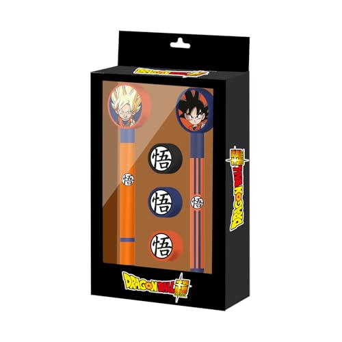 Karactermania Dragon Ball Ultra Instinct-Set mit Radierbarer Gelstift + Ewiger Bleistift + 3 Radiergummis, Schwarz, 14 x 23 cm Karactermania Dragon Ball Ultra Instinct-Set mit Radierbarer Gelstift + Ewiger Bleistift + 3 Radiergummis, Schwarz, 14 x 23 cm von KARACTERMANIA